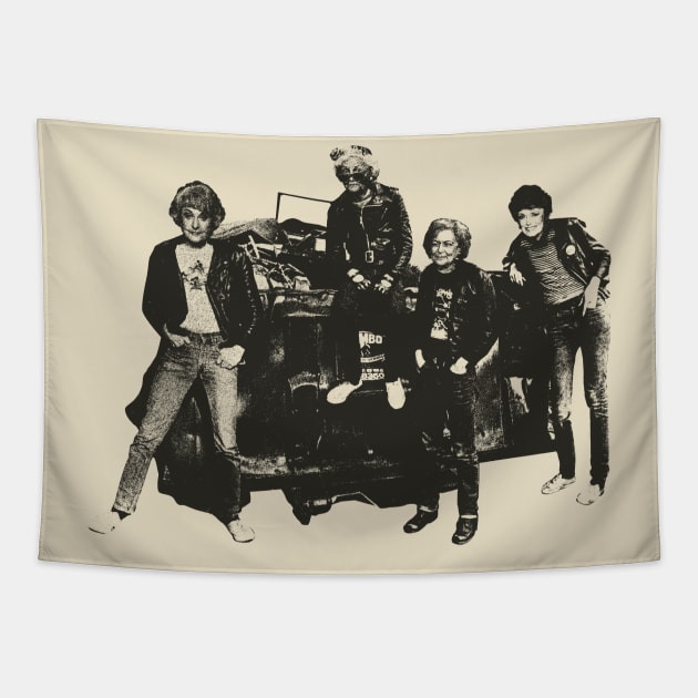 BLACK GOLDEN GIRLS PUNK STYLE Tapestry by susahnyages