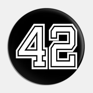 Numbers 42 for a sports team, group, or community Pin