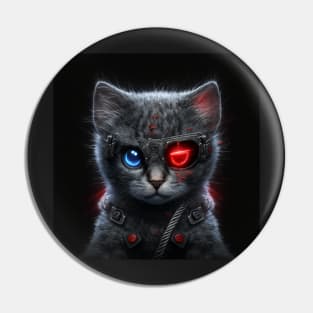 Cat-terminator cyberpunk robot kitten Pin