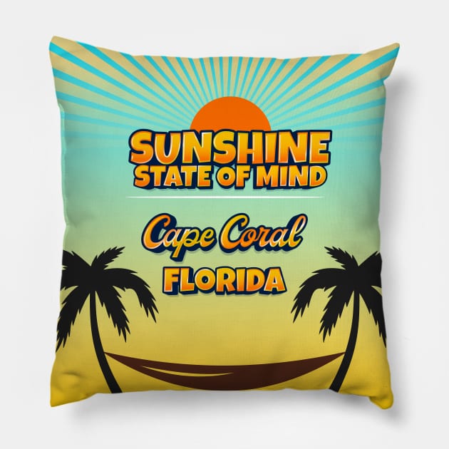 Cape Coral Florida - Sunshine State of Mind Pillow by Gestalt Imagery