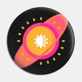 around the sun icon sticker Pin