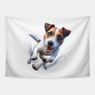 Running Jack Russel Terrier Tapestry