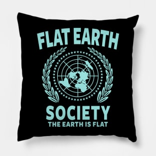 FLAT EARTH SHIRT, FLAT EARTH SOCIETY T-SHIRT, FLAT EARTHER Pillow