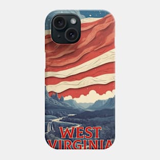 West Virginia Starry Night United States of America Flag Tourism Vintage Phone Case