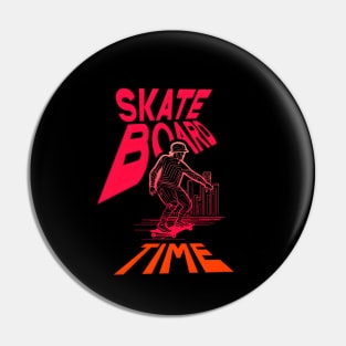 Skateboard Art Design all day skate Pin