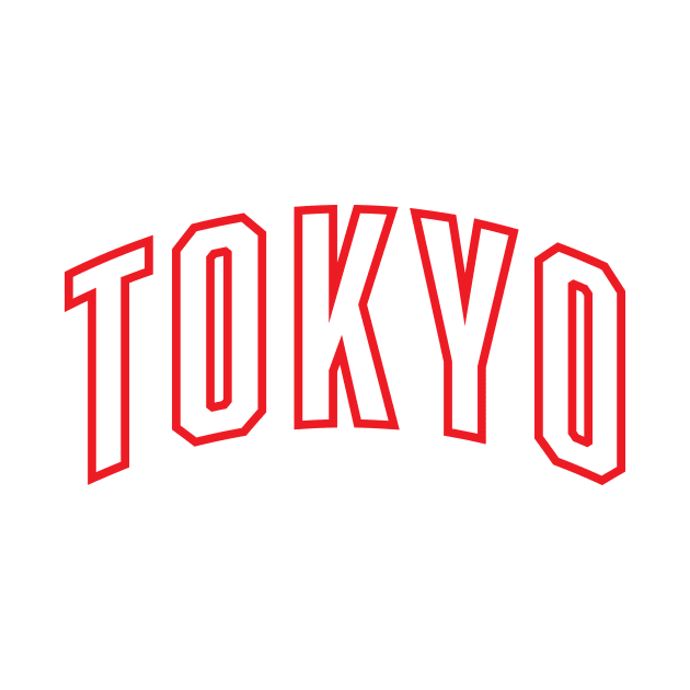 Tokyo Red Outline Typography by Good Phillings