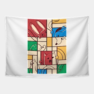 pets mondrian Tapestry