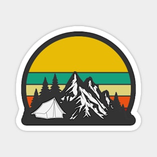 Retro Mountain Magnet