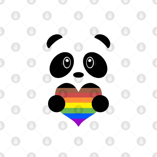 Pride Rainbow Heart Panda by 1000 Pandas