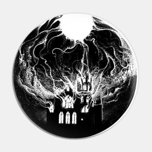 infernal church white Pin