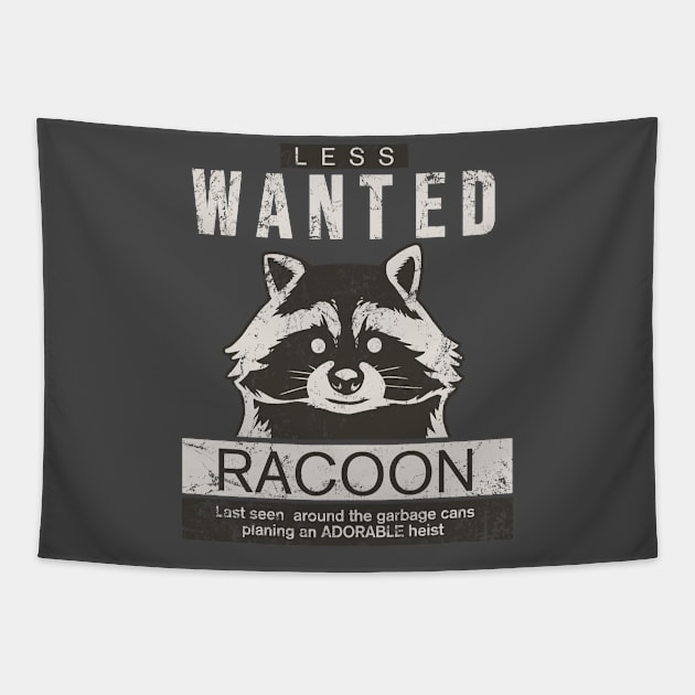 Racoon less wanted, funny, adorable trash panda mugshot Tapestry by croquis design