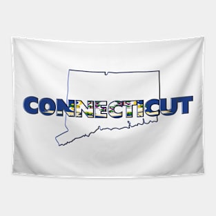 Connecticut Colored State Letters Tapestry