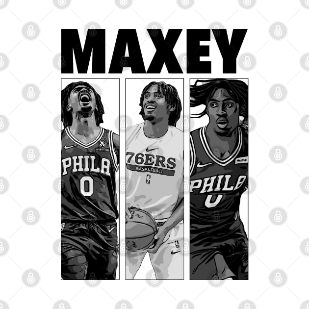 Tyrese Maxey Basketball by Playful Creatives