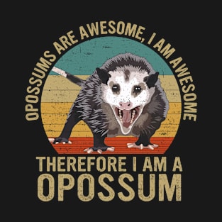 Opossums Are Awesome Possum Kids Girls Boys T-Shirt