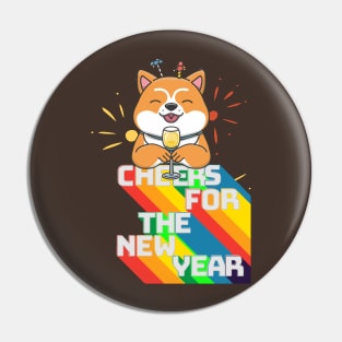 Cheers for the New Year Pin