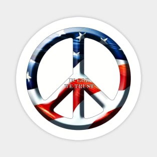 American Peace Symbol Magnet