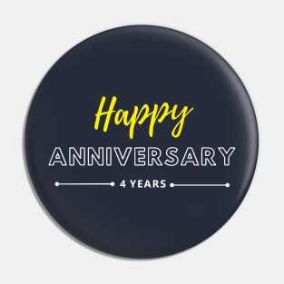 Happy Anniversary | 4 Year Pin