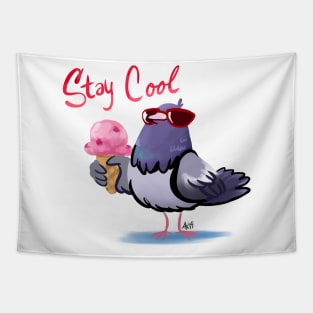 New York Icon: Cool Pigeon Tapestry