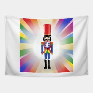 Rainbow Pride Holiday Nutcracker Tapestry