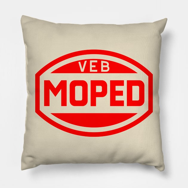 VEB moped logo Pillow by GetThatCar