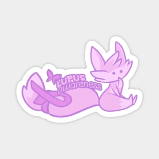 Lupus Awareness - Chibi Kawaii Wolf Magnet