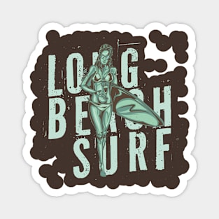 Long Beach Surfing Magnet