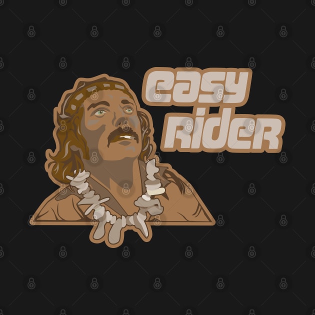 Stoned in the Sky: Dennis Hopper Tribute Tee - 'Easy Rider' UFO Scene Illustration by Boogosh