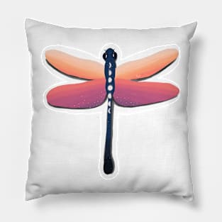 Sunset Dragonfly Pillow