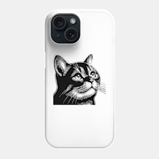 The Enigmatic Stare of the Black Cat Phone Case