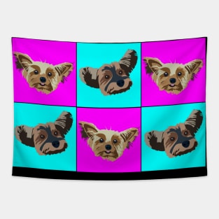 Yorkie Pop Art Tapestry