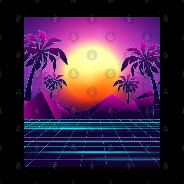 Tranquil Sunset Vaporwave Aesthetic by edmproject