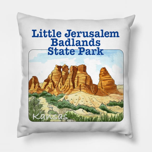 Little Jerusalem Badlands State Park, Kansas Pillow by MMcBuck