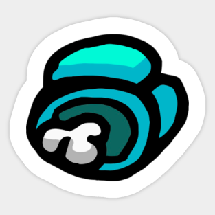 Among Us Cyan Stickers Teepublic