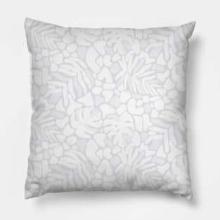 Matisse Gray Tropical Leaves Pillow