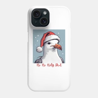 Funny Smug Seagull in a Santa Hat Phone Case