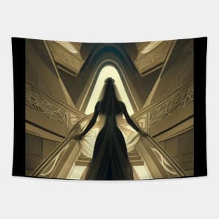 the woman who walks in the light Tapestry