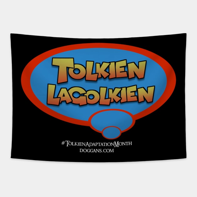 Tolkien Lagolkien (White Text) Tapestry by doggans