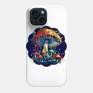 Neon - Mushrooms - Psychedelic Nature - Amanita Mascaria - pos Phone Case