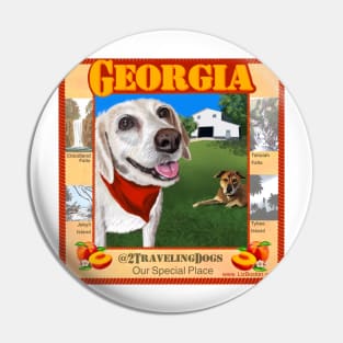 2 Traveling Dogs - Georgia Pin