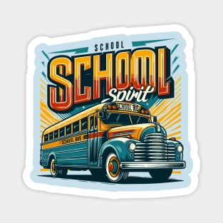 School Bus, School Spirit Magnet