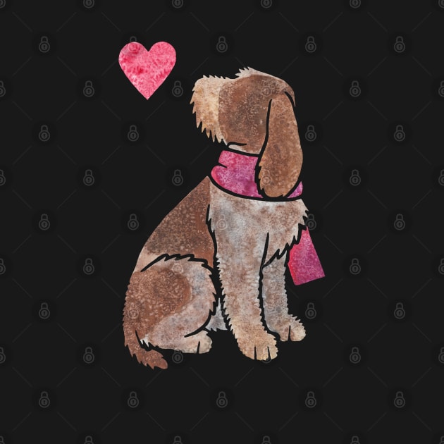 Watercolour Spinone Italiano by animalartbyjess