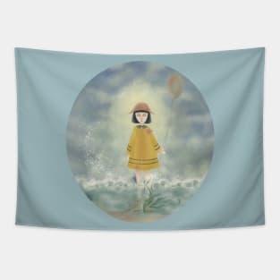 Girl and the Sea Tapestry