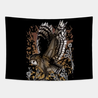 Barn Owl Stance Tapestry