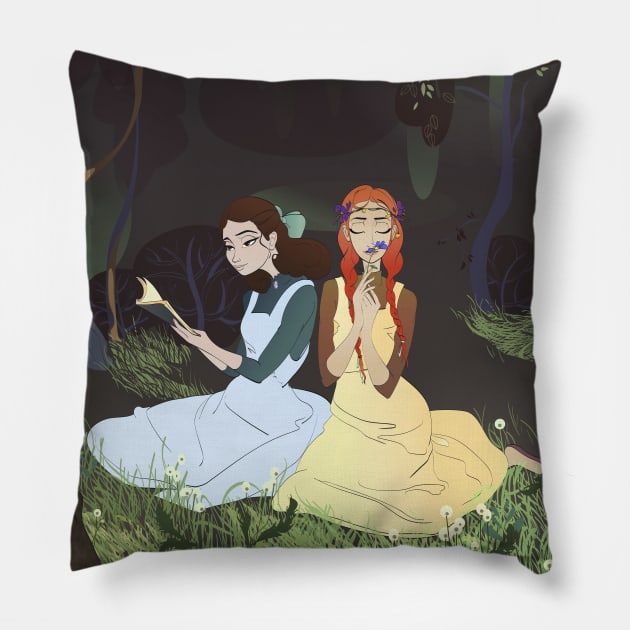 Anne of green gables Kindred Spirits Art Anne Shirley lm montgomery quote Book Lover gift Best friend poster Pillow by GalleryArtField