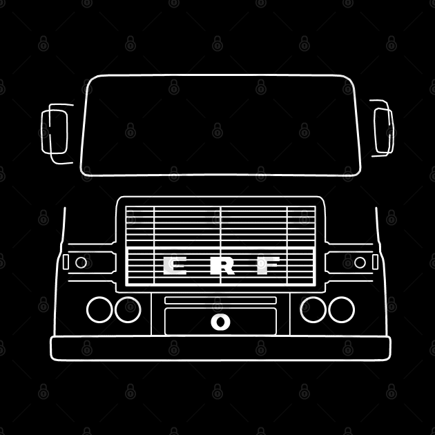 ERF A series classic truck outline graphic with mirrors (white) by soitwouldseem