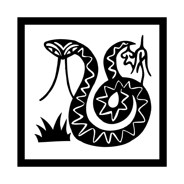 12 Zodiac Animal Signs Paper Cutting Snake by skstring