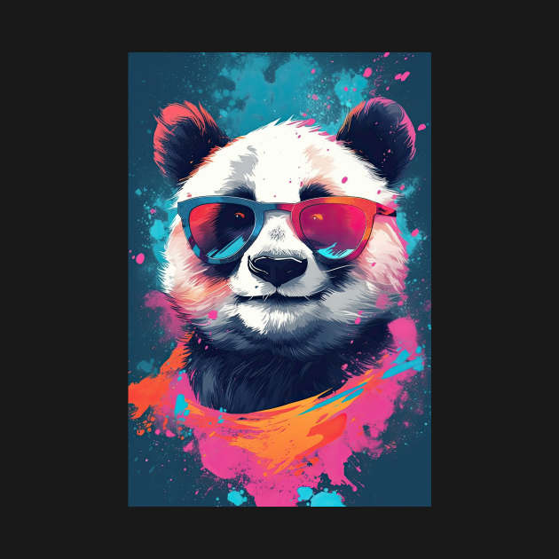 Cool Panda Bear Painting by JensenArtCo