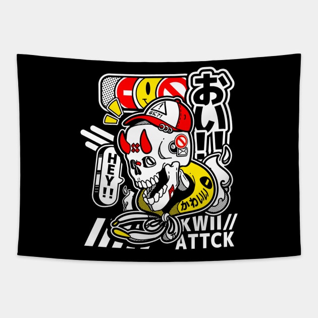 Harajukyo Streetwear Skull Tapestry by KawaiiAttack