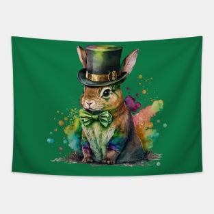 St Patricks Day Leprechaun Bunny Tapestry