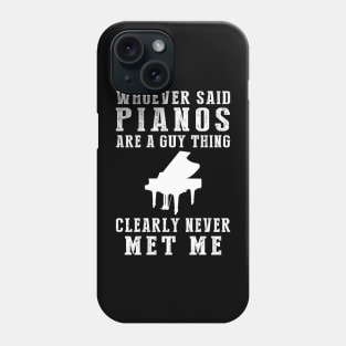 Melodious Humor: Piano Defies Gender! Phone Case